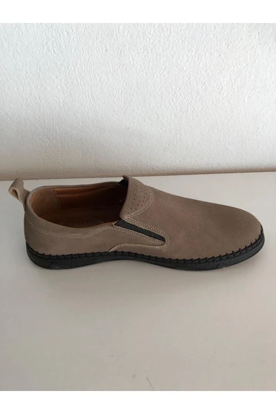 SÜMER Erkek Hakiki Nubuk Deri Krem Ayakkabı