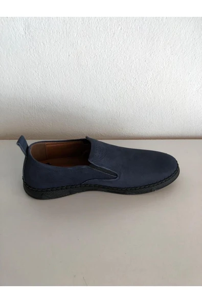 SÜMER Erkek Lacivert Casual Hakiki Süet Deri Ayakkabı