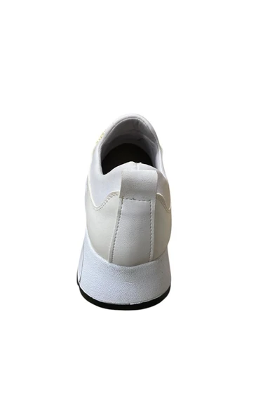 Blackwild Kadın Beyaz Tokalı Spor  Ayakkabı - Resim 2