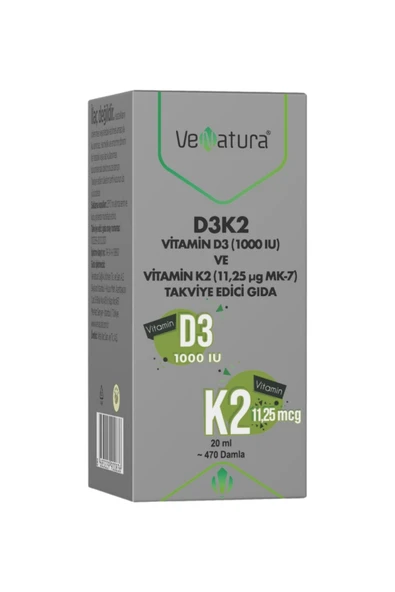 Venatura D3K2 (11,25 mcg) Damla 20 ml - Resim 2