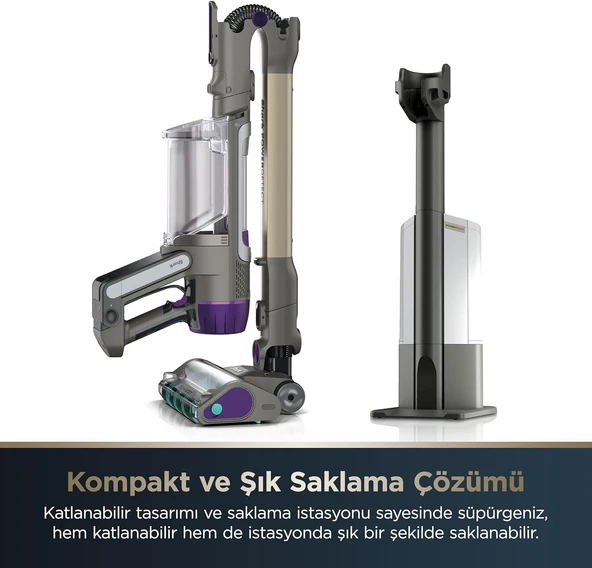 Shark Powerdetect, Pet-Turbo-Aralık Başlıklı Şarjlı Dikey Süpürge - Resim 3