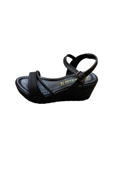 ŞANZALİZE Kadın Dolgu Topuklu Taşlı Yazlık Ayakkabı - Resim 3