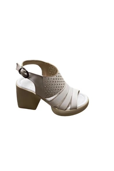 Beauty Kadın İpli İnce Kadeh Topuklu Yazlık Ayakkabı - Resim 11