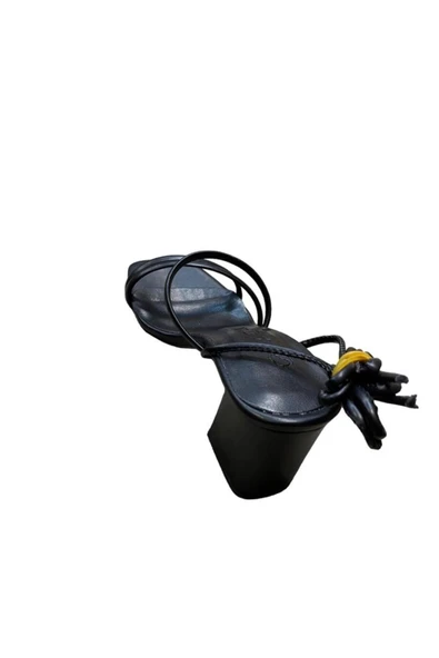 Aca Kadın Kısa Kalın Topuklu İpli Yazlık Ayakkabı - Resim 4