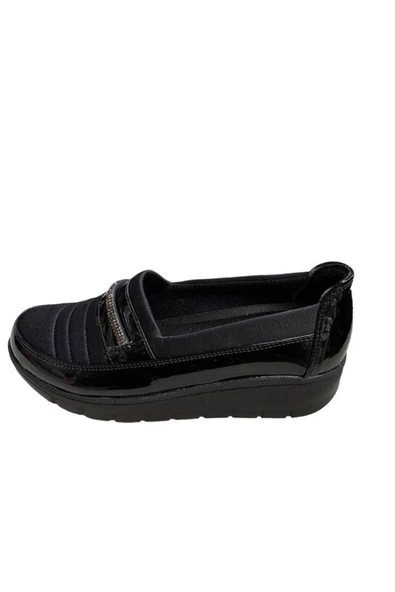 Bellitaş Kadın Düz Kalın Tabanlı Taşlı Ayakkabı - Resim 4