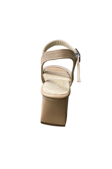 AYEM Kadın Taşlı Kalın Topuk Yazlık Ayakkabı - Resim 8