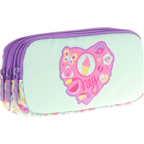 Kaukko Kıds 3 Bölmeli Kalem Çantası (paterned Candy) ürün görseli