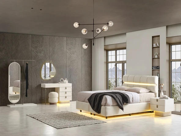 LUMİNA MDF YATAK ODASI TAKIMI - Resim 4