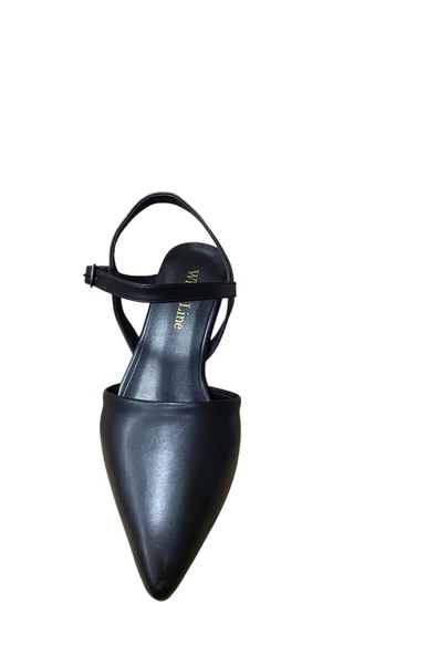 WHİTE LİNE Kadın Arkası Açık Burnu Kapalı kısa Kadeh Topuk Stiletto - Resim 7
