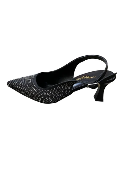AYEM Kadın Taşlı Kadeh Topuk Stiletto - Resim 7