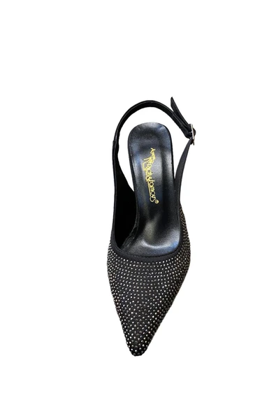 AYEM Kadın Taşlı Kadeh Topuk Stiletto - Resim 8