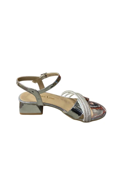 WHİTE LİNE Kadın Taşlı Topuklu Yazlık Ayakkabı - 5