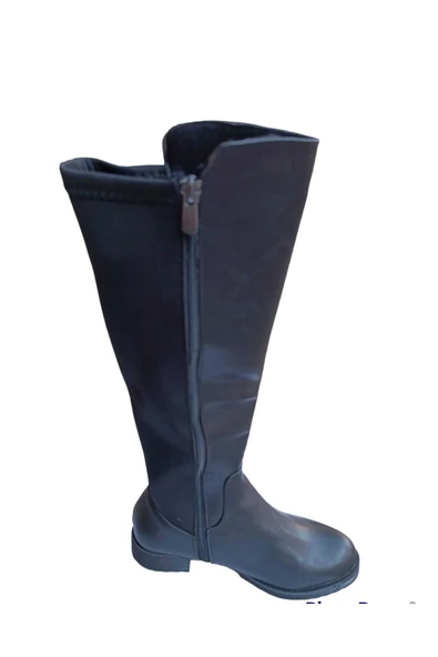 Polin Kadın Diz Boyu Fermuarlı Çizme - 2