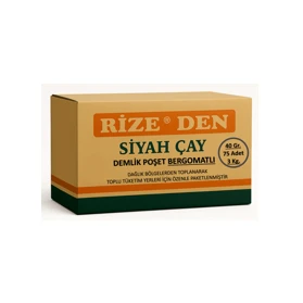 Rize'Den Çay Demlik Poşet Bergomatlı 40.Gr*75 Adet 3 Kg. - 1