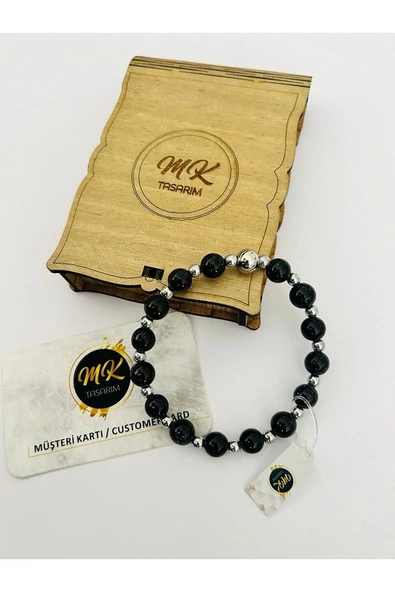 Gerçek Yıldız Taşı Bileklik (ARA KÜÇÜK TAŞLAR HEMATİT TAŞIDIR) Mk.020.018 - 2