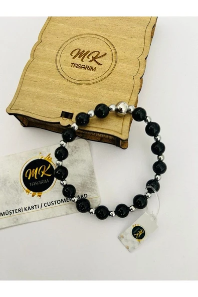 Gerçek Yıldız Taşı Bileklik (ARA KÜÇÜK TAŞLAR HEMATİT TAŞIDIR) Mk.020.018 - 3