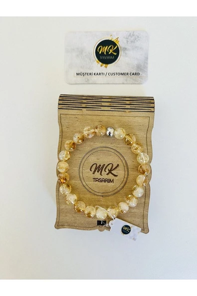 GERÇEK SİTRİN TAŞI BİLEKLİK | ÖZEL KUTUSUNDA | MÜŞTERİ KARTLI MK.009.030 - Resim 3