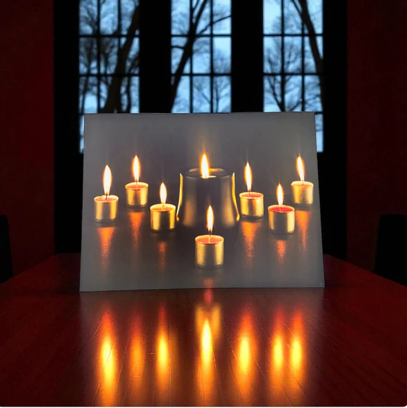 İBİCO ( BÜYÜK ) ( LED IŞIKLI ) ( 64X84CM ) KANVAS TABLO - 4