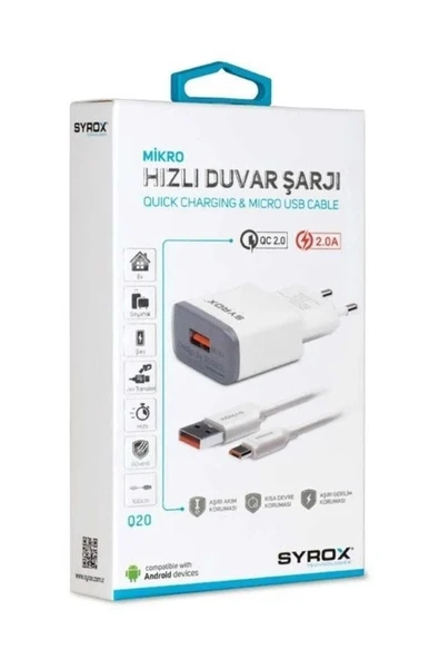 SYROX HIZLI DUVAR ŞARJI 12W - 3