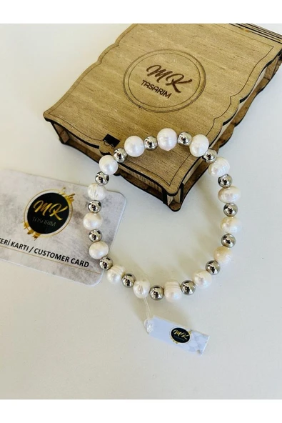 GERÇEK İNCİ BİLEKLİK | ÖZEL KUTUSUNDA | MÜŞTERİ KARTLI MK.018.001 - Resim 2