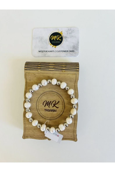 GERÇEK İNCİ BİLEKLİK | ÖZEL KUTUSUNDA | MÜŞTERİ KARTLI MK.018.001 ürün görseli
