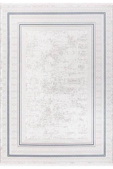 Pastel Halı Zena 404A Krem Lacivert Serisi Akrilik Salon Oturma Yatak Odası Halısı ürün görseli 1