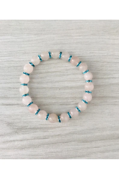 MK TASARIM GERÇEK PEMBE KUVARS BİLEKLİK MKT011 ürün görseli