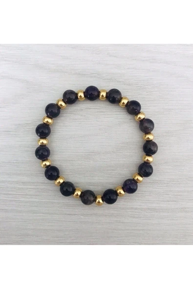 MK TASARIM GERÇEK AMETİST TAŞI BİLEKLİK MKT20250008 ürün görseli