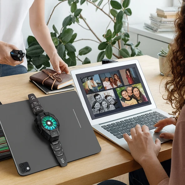 qasul Dijital Göstergeli RGB Led Işıklı Gamer Oyuncu Telefon Ve Tablet Soğutucu - 7