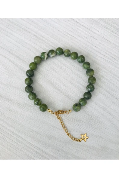 MK TASARIM GERÇEK YEŞİM TAŞI BİLEKLİK (A+ KALİTE ) MKT2025021 ürün görseli