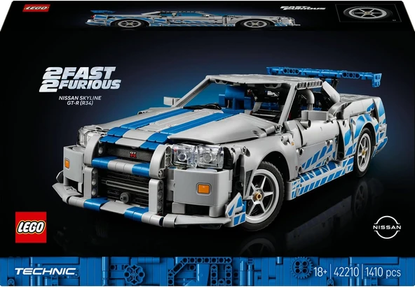 LEGO 42210 Technic Daha Hızlı Daha Öfkeli Nissan Skyline GT-R (R34) Araba - 2