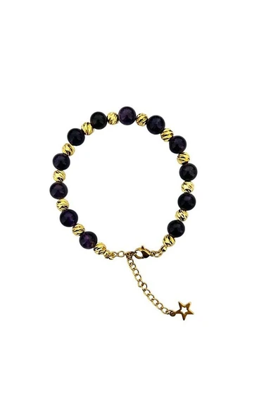 MK TASARIM GERÇEK AMETİST TAŞI BİLEKLİK MK.030.001 ürün görseli