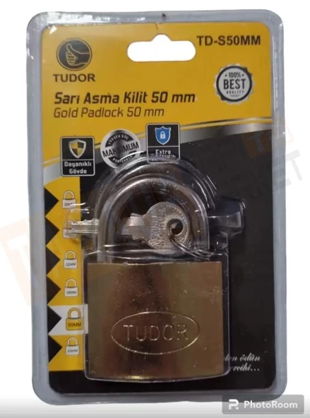 TUDOR ASMA KİLİT SARI 50 MM VKM TD-S50MM - 1