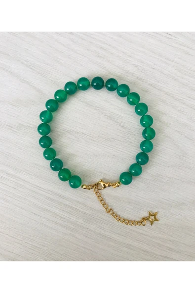 MK TASARIM GERÇEK YEŞİL AKİK BİLEKLİK (A+ KALİTE ) MKT2025020 ürün görseli