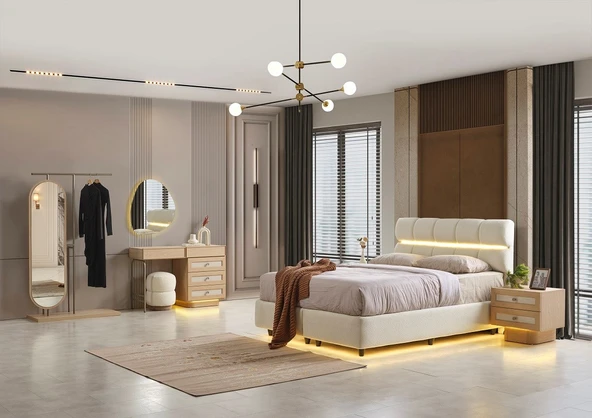 HELİS MDF YATAK ODASI TAKIMI - Resim 2