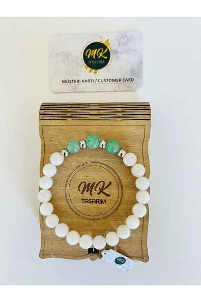 MK TASARIM Gerçek Aytaşı - Aventurin Taşı Bileklik 37.002 ürün görseli