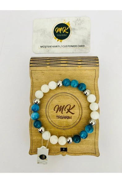 GERÇEK AYTAŞI APATİT TAŞI BİLEKLİK MK.023.006 ürün görseli