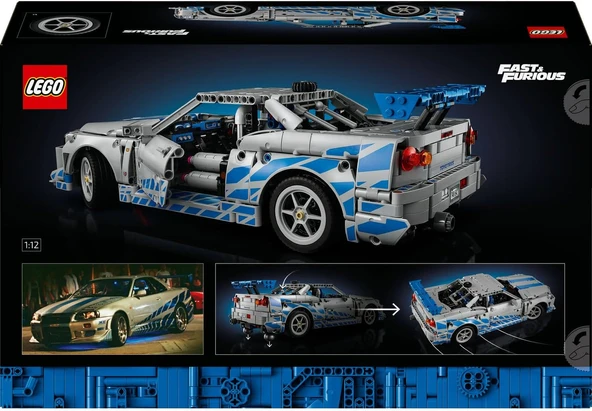 LEGO 42210 Technic Daha Hızlı Daha Öfkeli Nissan Skyline GT-R (R34) Araba - 3