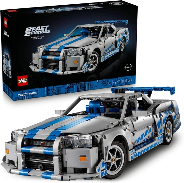 LEGO 42210 Technic Daha Hızlı Daha Öfkeli Nissan Skyline GT-R (R34) Araba