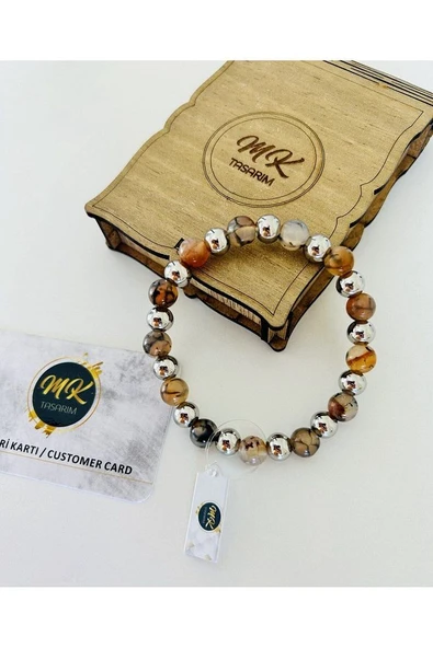 GERÇEK YENGEÇ AKİK TAŞI BİLEKLİK | ÖZEL KUTUSUNDA | MÜŞTERİ KARTLI MK.022.006 - Resim 5