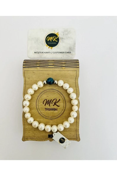 Gerçek Inci -gerçek Apatit Taşı Bileklik Mk.010.006 ürün görseli