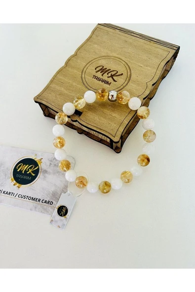 Aytaşı Sitrin Taşı Bilekli Mk.021.009 - 3
