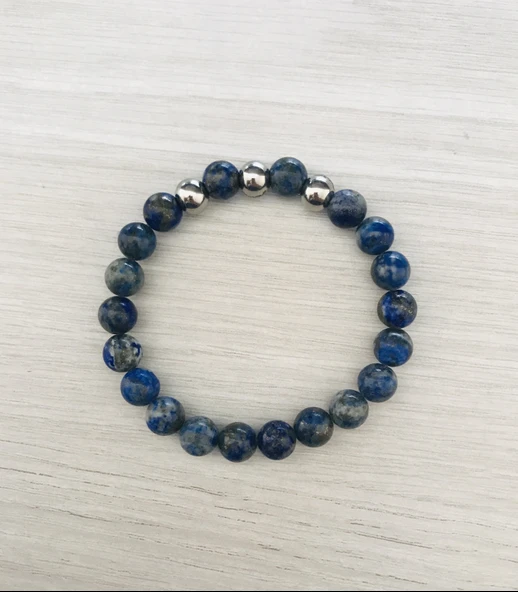 MK TASARIM Gerçek Lapis Lazuli Taşı Bileklik Mk.013.005 ürün görseli