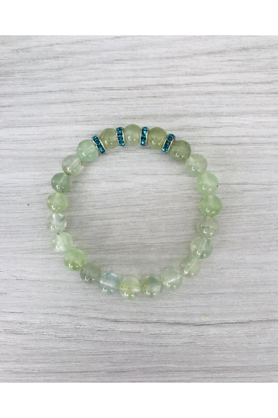 MK TASARIM GERÇEK PREHNİTE TAŞI BİLEKLİK MKT48001 ürün görseli