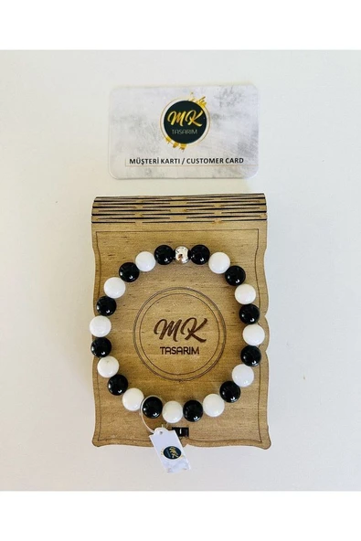 Gerçek Aytaşı Oniks Taşı Bileklik Mk.021.005 ürün görseli