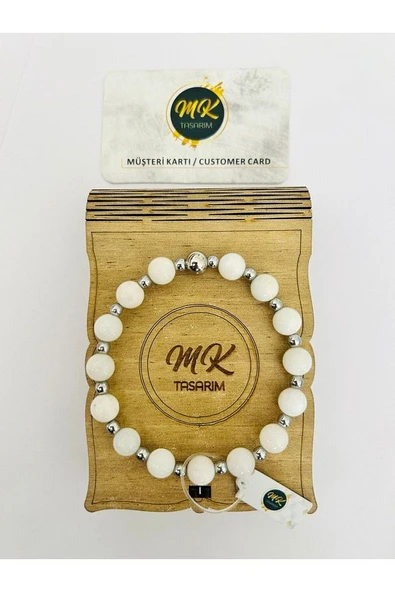 Gerçek Aytaşı Bileklik (ARA KÜÇÜK TAŞLAR HEMATİT TAŞIDIR) Mk.020.019 ürün görseli