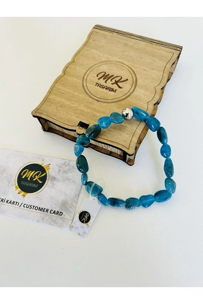 GERÇEK APATİT TAŞI BİLEKLİK | ÖZEL KUTUSUNDA | MÜŞTERİ KARTLI MK.009.019 - Resim 2