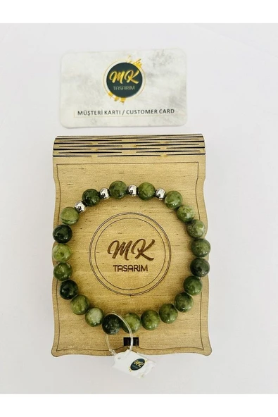 Gerçek Yeşim Taşı Bileklik MK.001.015 - Resim 3