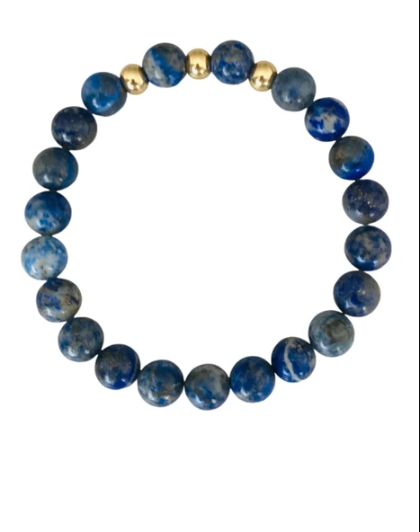 MK TASARIM GERÇEK LAPİS LAZULİ TAŞI BİLEKLİK MKT49004 ürün görseli