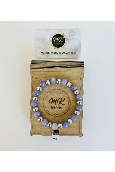 GERÇEK MOR KUVARS TAŞI BİLEKLİK MK.022.012 ürün görseli